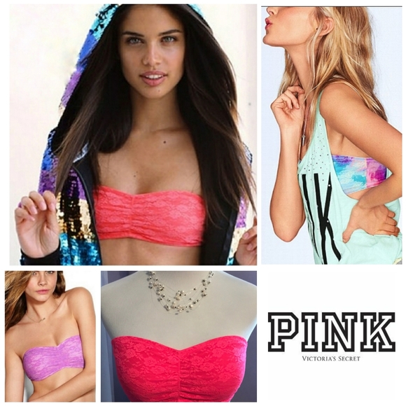 NWOT VS PINK Lacy Bandeau - Picture 5 of 5